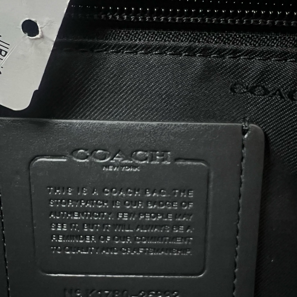 New Coach Manhattan Convertible Slim Messenger Blk Embossed Crocodile leather - Picture 4 of 14